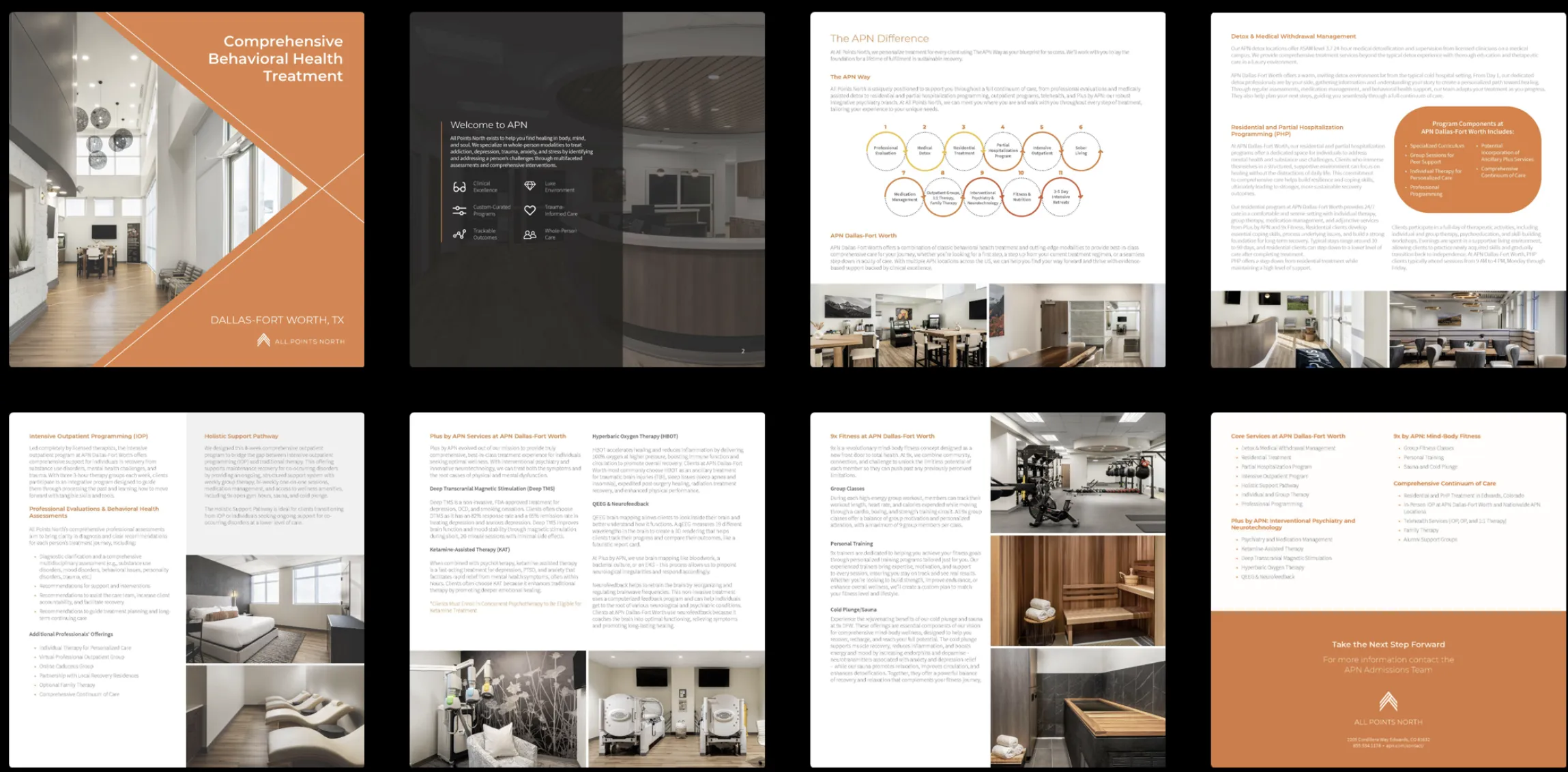 A screenshot of a branded modern brochure for All Points North