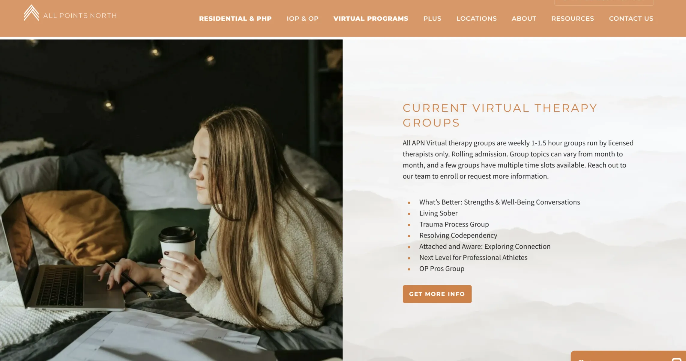 A screenshot of an All Points North website feature page