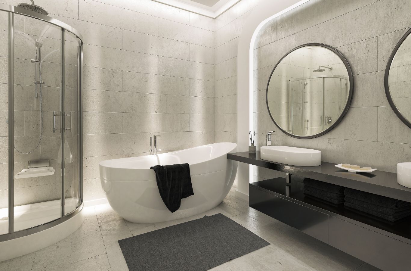 Team from PMB Property Improvements renovating a bathroom in St. Petersburg, FL, focusing on enhancing space and style.