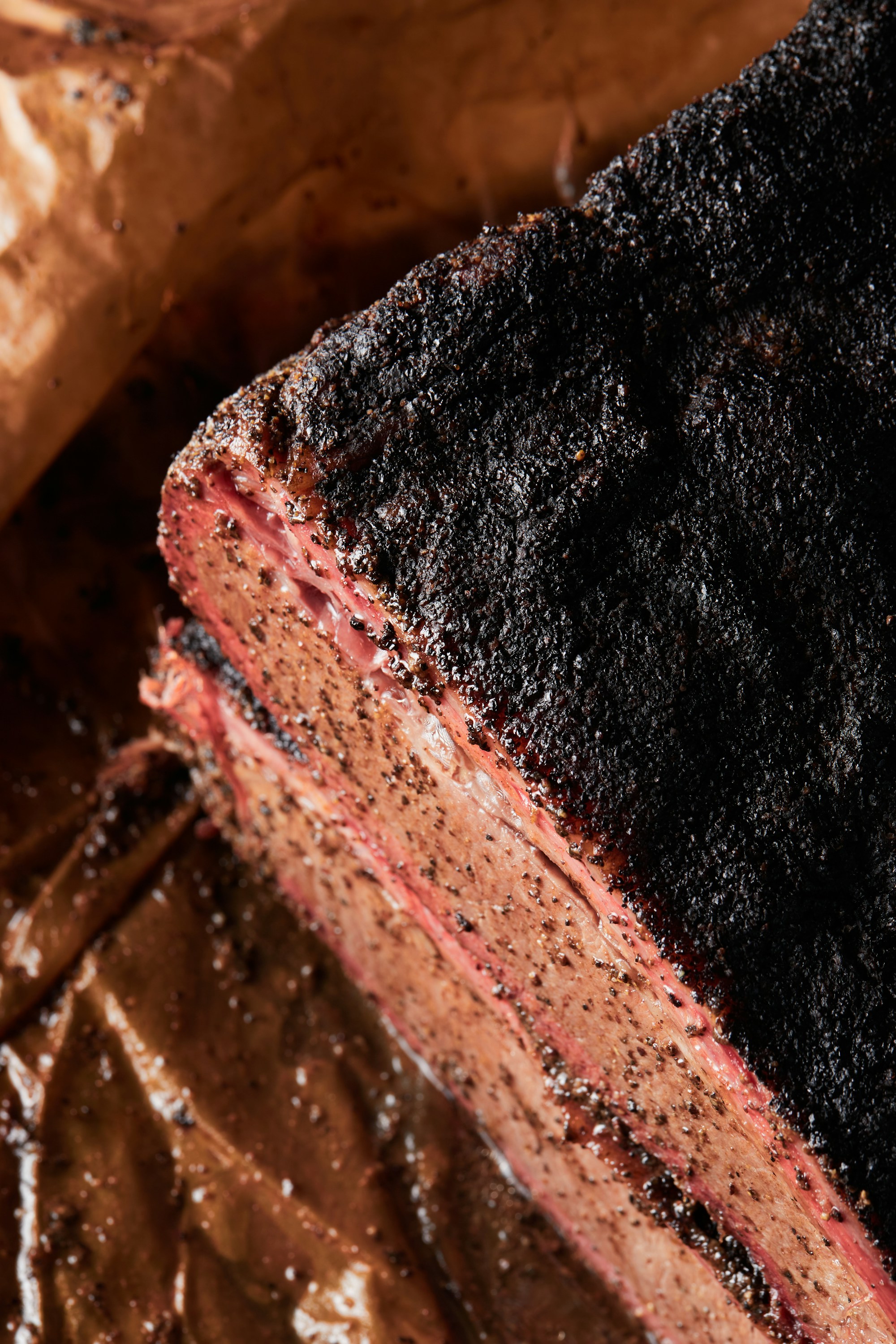 Smoked BBQ brisket and ribs plate from a Wilson County, Tennessee barbecue restaurant