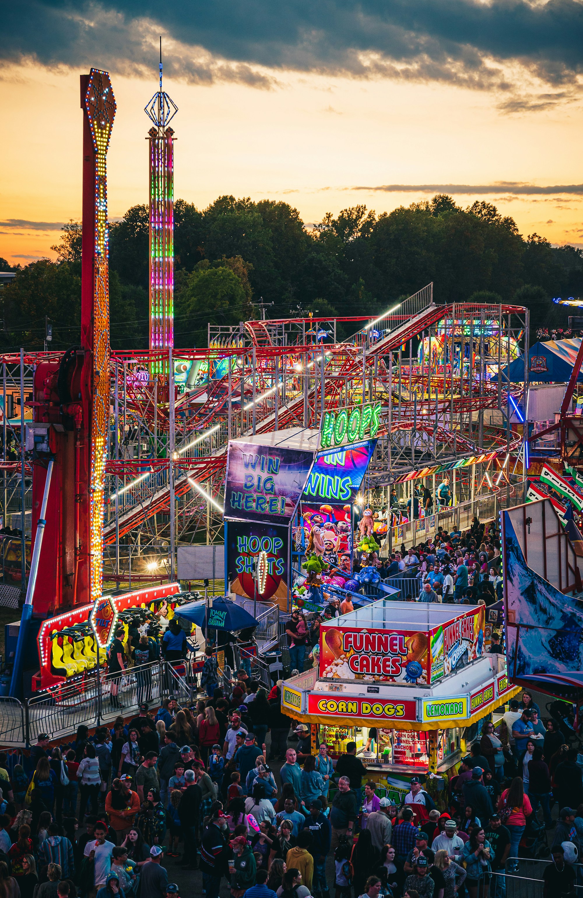 County fair / festival concept — fair rides