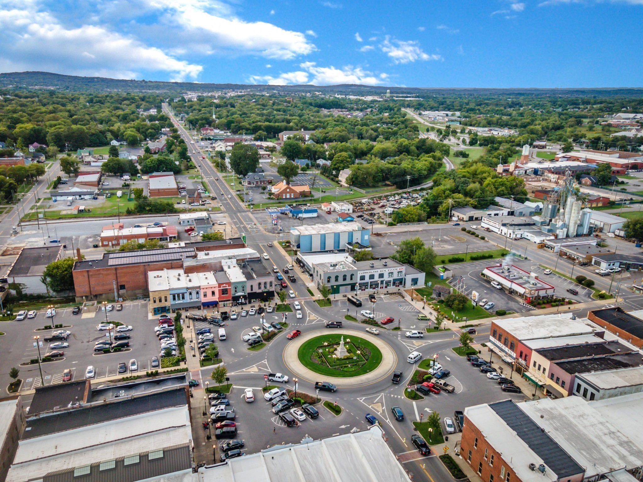 Aerial view of a Lebanon, Tennessee residential neighborhood