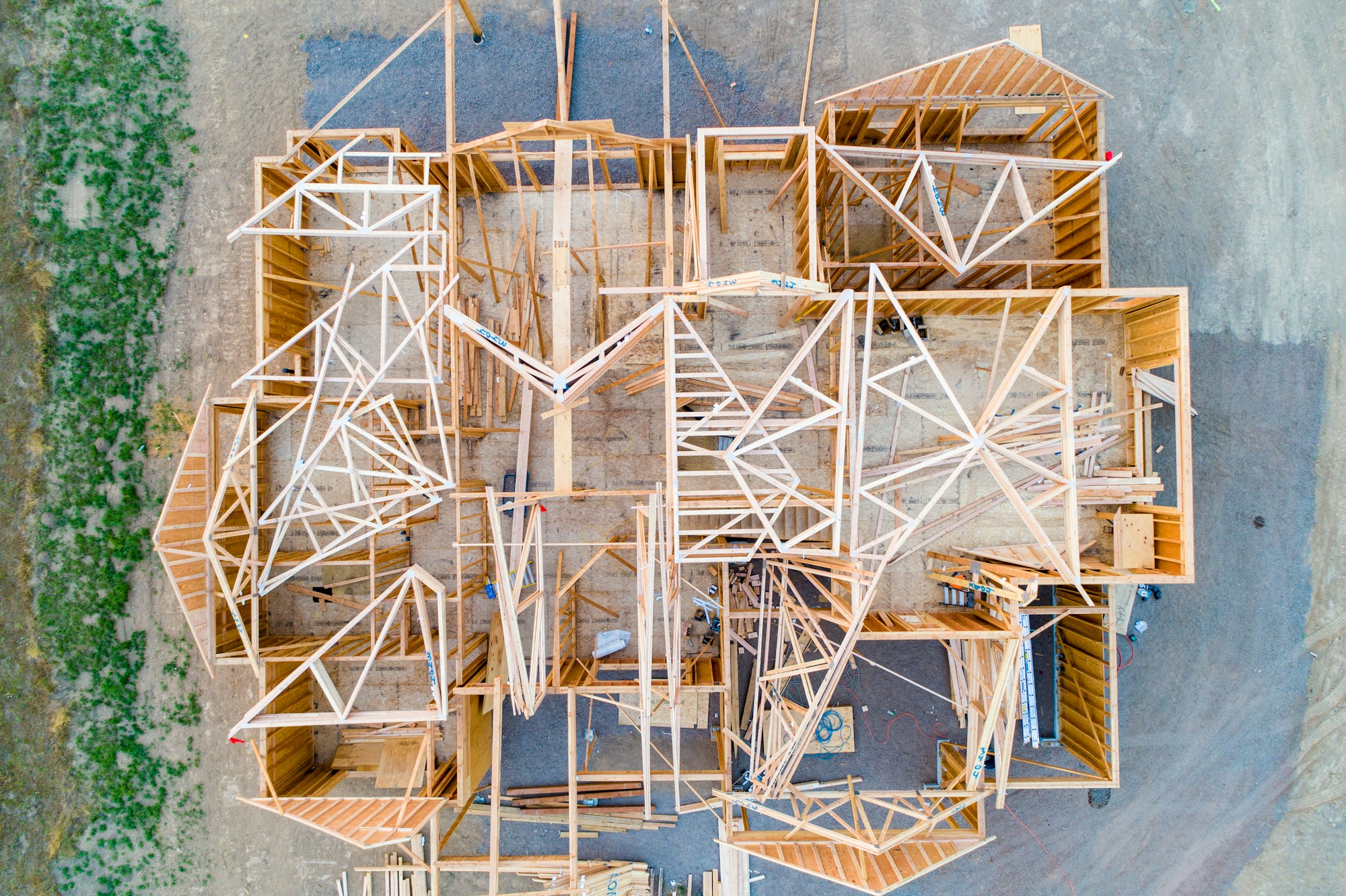 New construction concept — new home frame