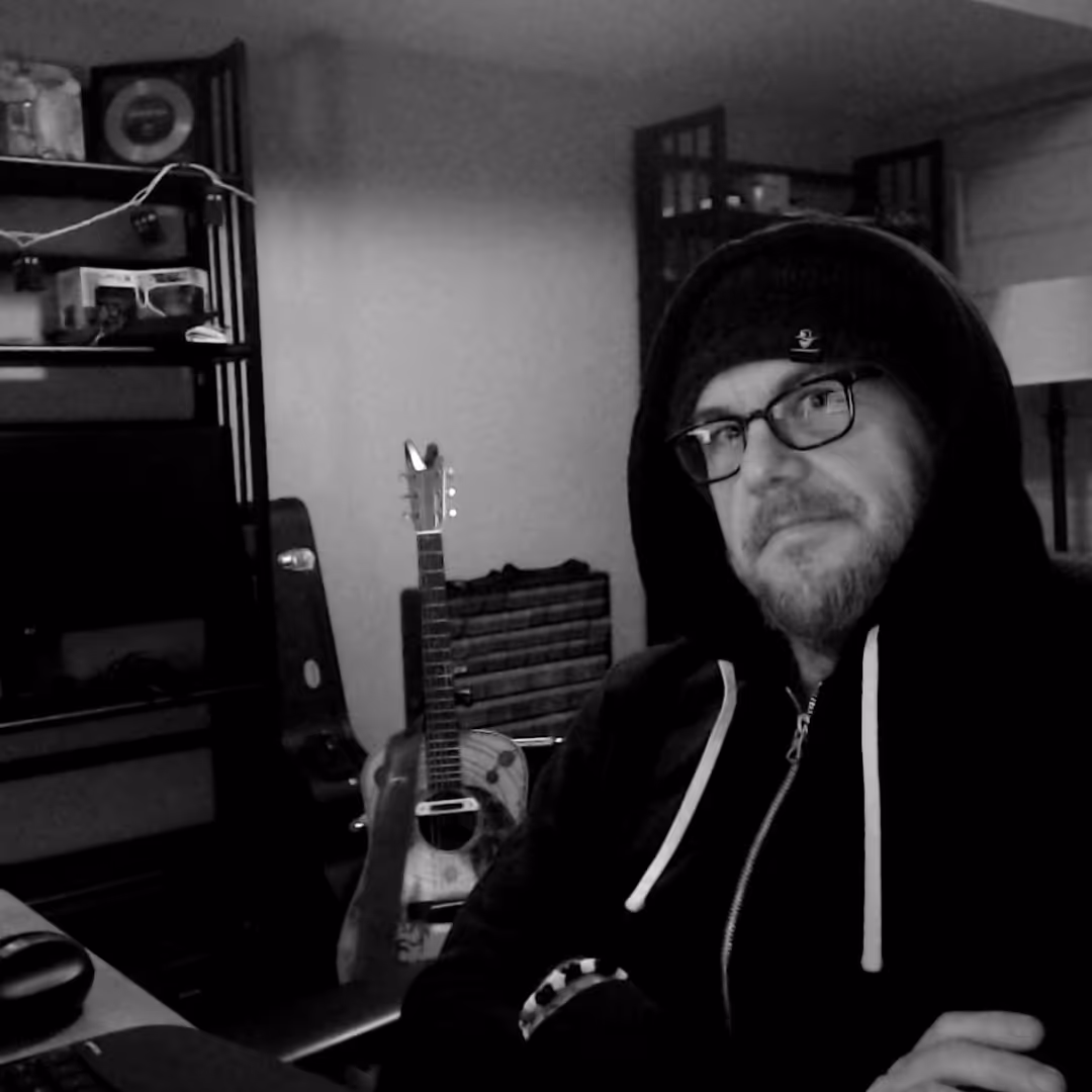 James K., from Detroit, Michigan, contemplating life in black and white.