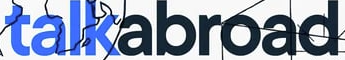 TalkAbroad logo in blue and black