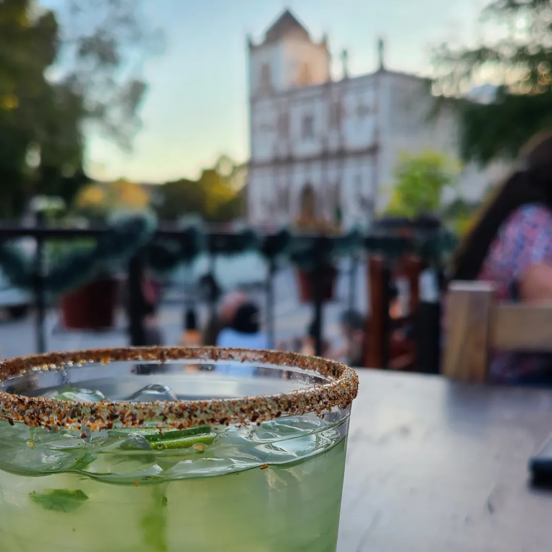 Raise a glass of jalapeño margarita from a patio overlooking the mission in San Ignacio, Baja California, Mexico.  
