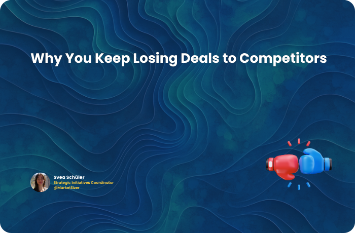Why you keep losing deals to competitors, illustrated with boxing gloves representing competitive sales battles and win rate challenges