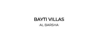 Text logo displaying BAYTI VILLAS with AL BARSHA underneath.