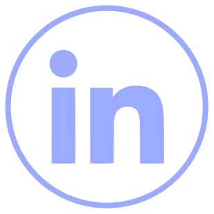 LinkedIn logo round icon in blue.