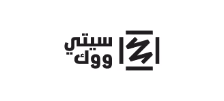Arabic text logo with stylized characters and a boxed design element.