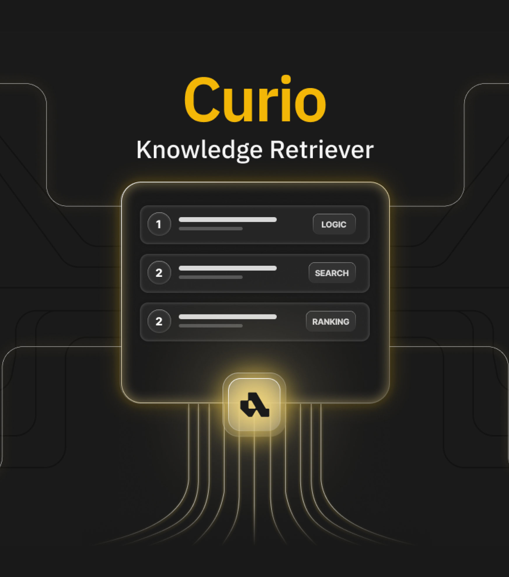 Aedil Curio knowledge retriever slide - presentation by 100PitchDecks