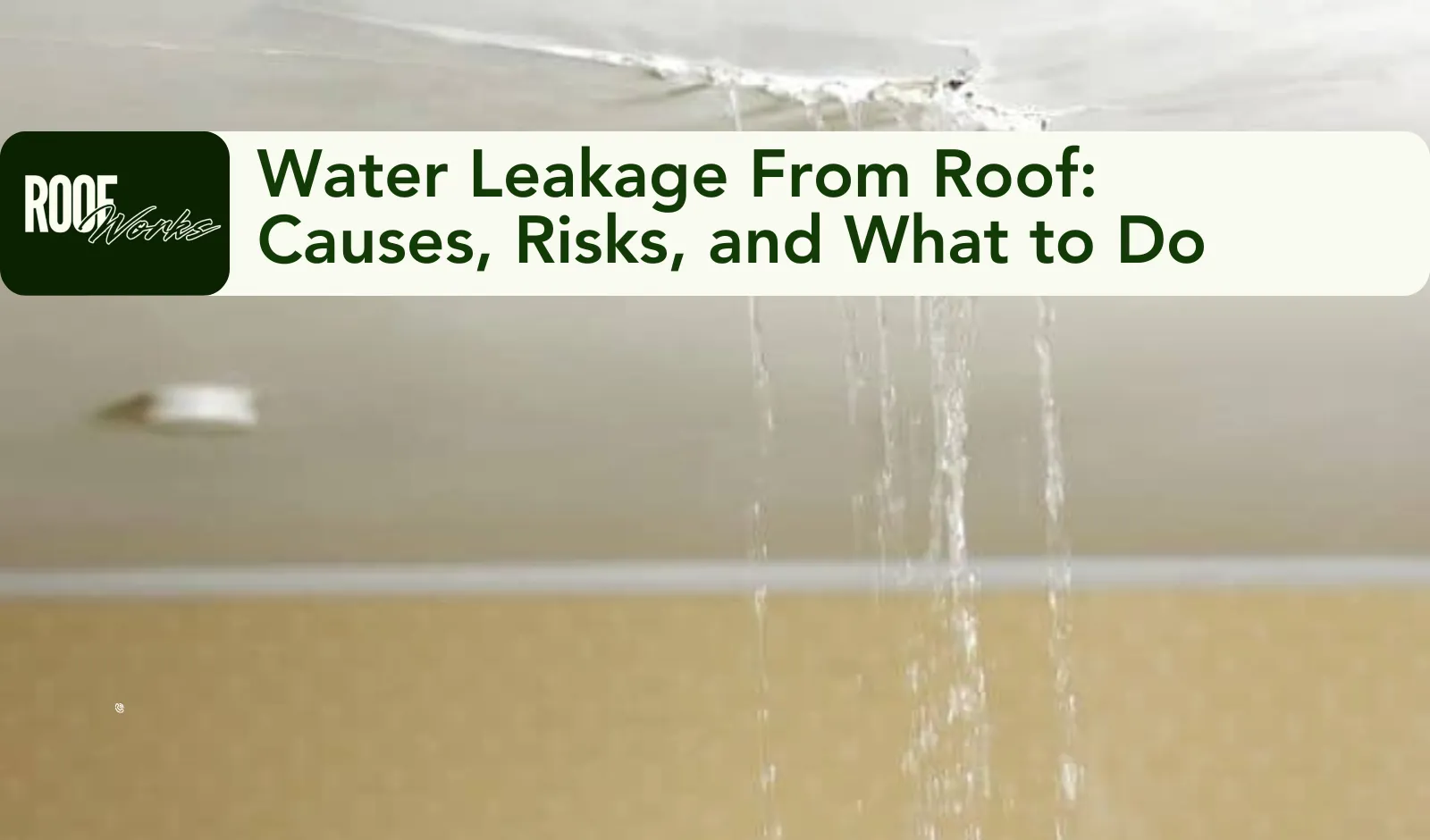 Water Leakage From Roof: Causes, Risks, and What to Do