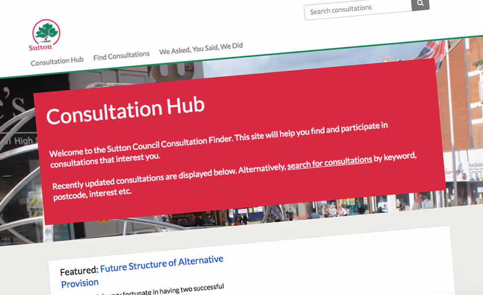 Sutton borough consultation on citizen space