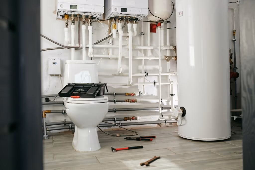 plumbing showing water cycle