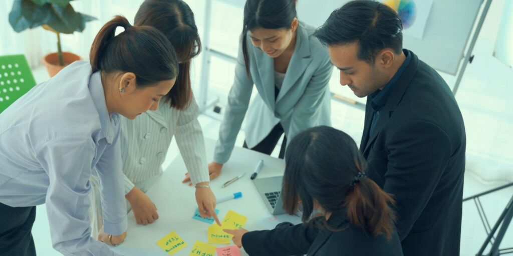 group of people gathered to prepare a consultation