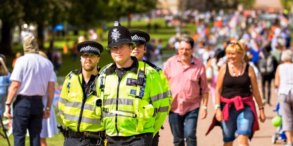 police officers smiling at camera
