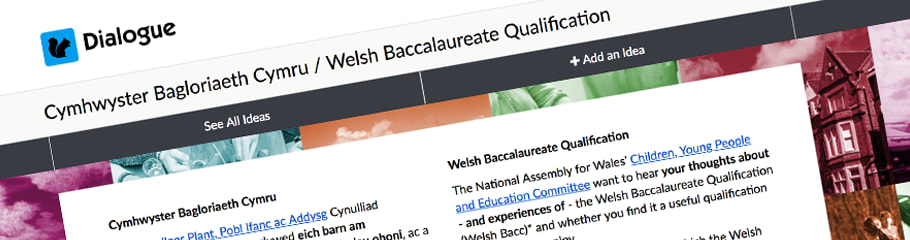 Screenshot of National Assembly for Wales Dialogue site