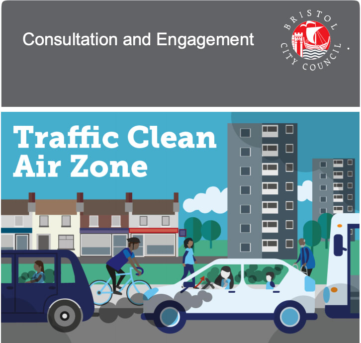 Front cover of Bristol City Council's Traffic Clean Air Zone consultation report