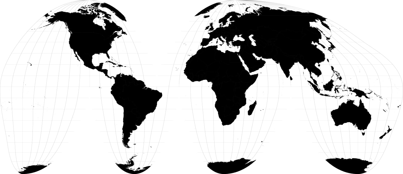 image displaying the Goode mapping projection