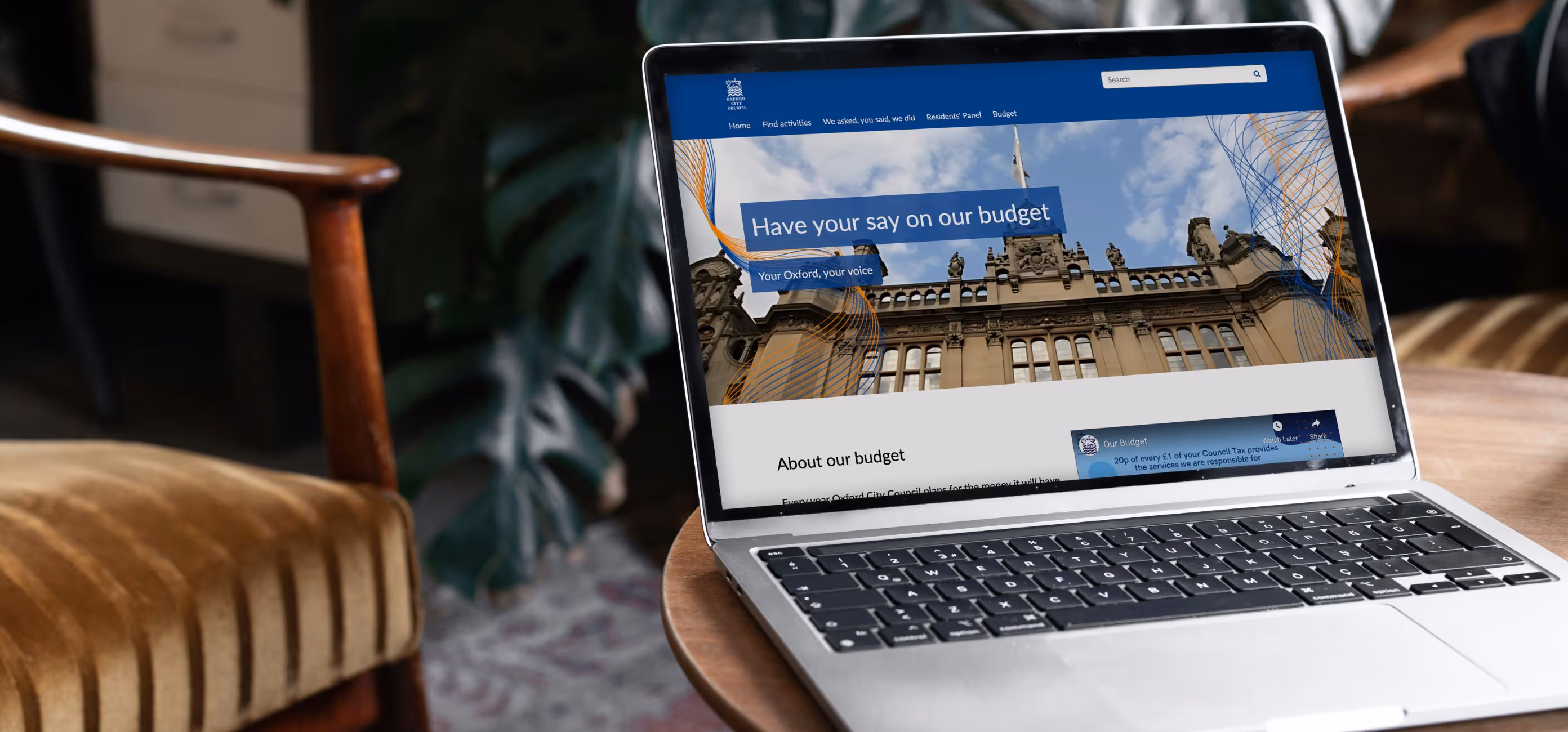 citizen space - have your say on our budget consultation open onscreen