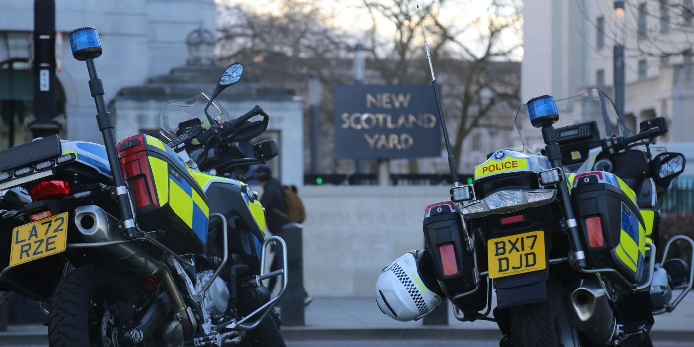 police motorcycles outside new scotland yard