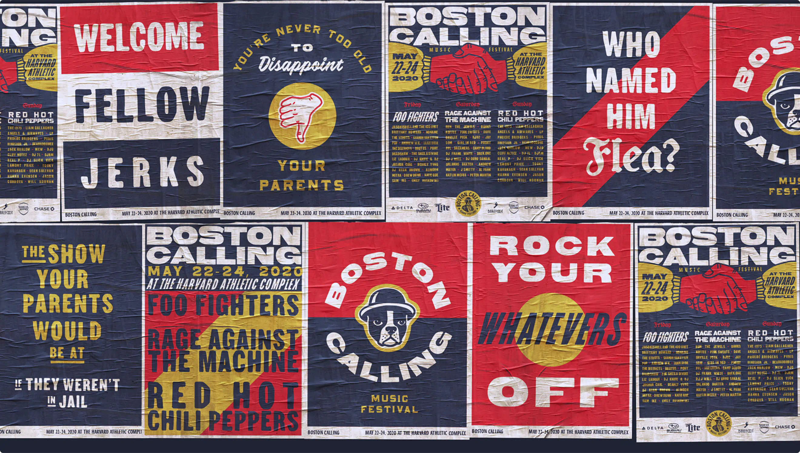 wild postings and wheat pastings for Boston Calling Music Festival.
