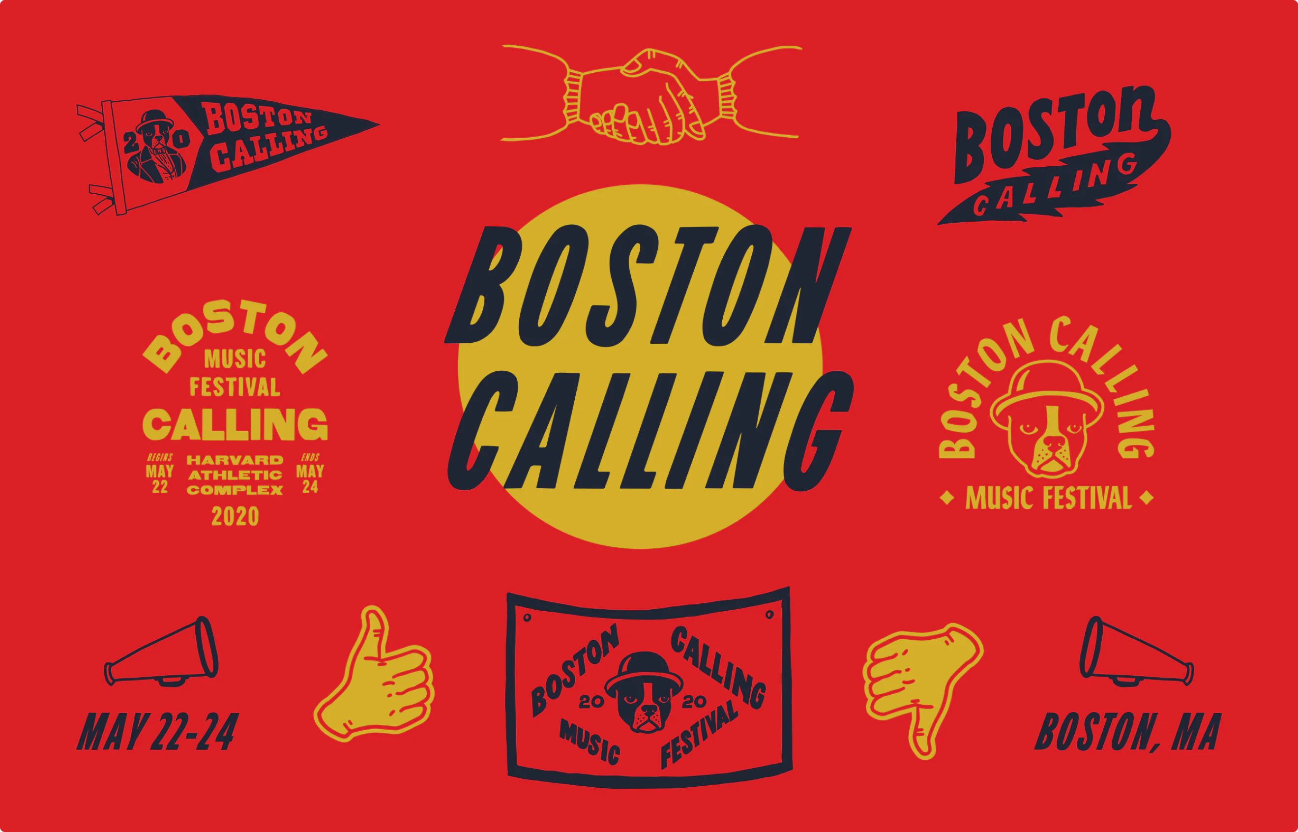 A part of the Boston Calling Music Festival brand identity and design system made by Colossus.