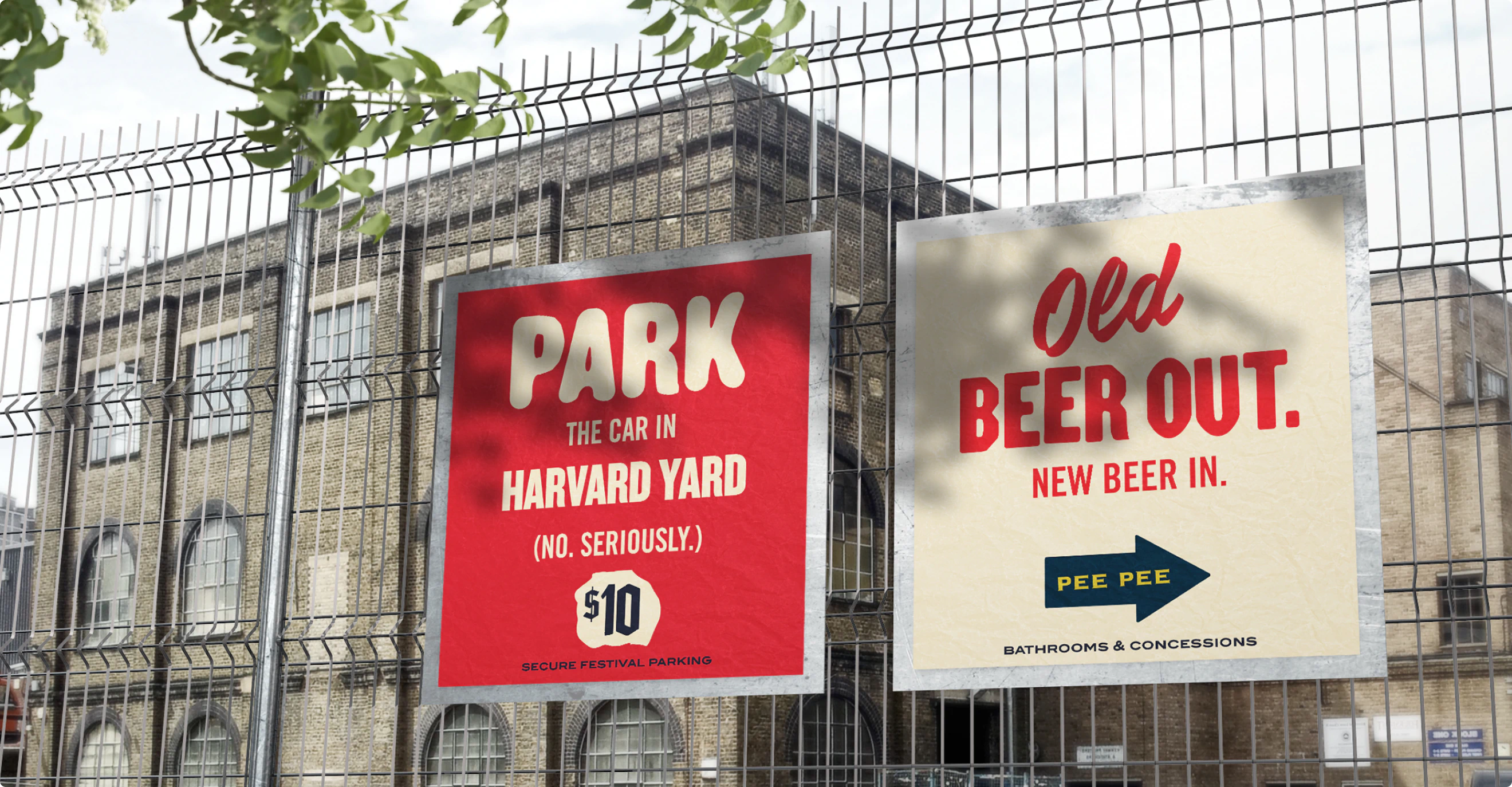Wayfinding and parking signage for Boston Calling Music Festival.