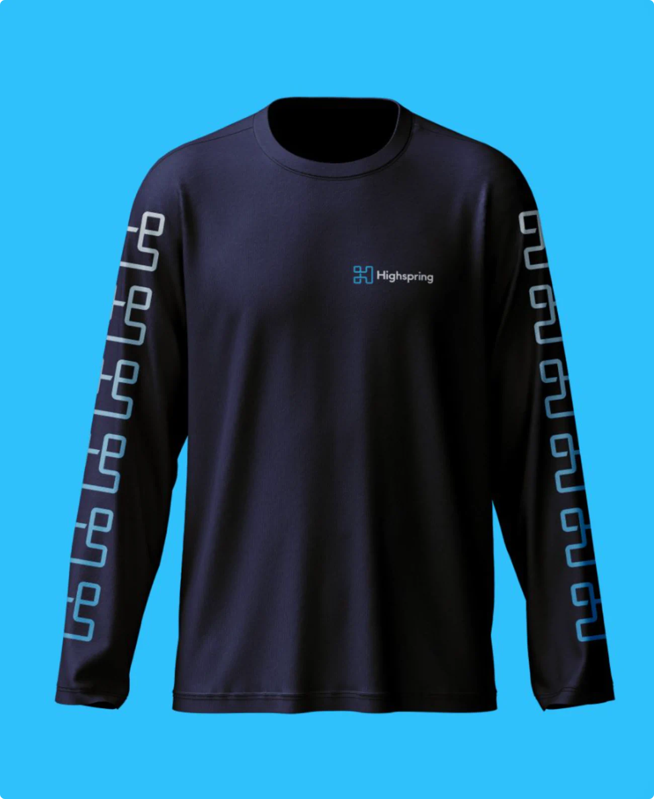 Merchandise and apparel design. Long sleeve tshirt. A part of the B2B brand identity for Vaco Highspring developed by Colossus.