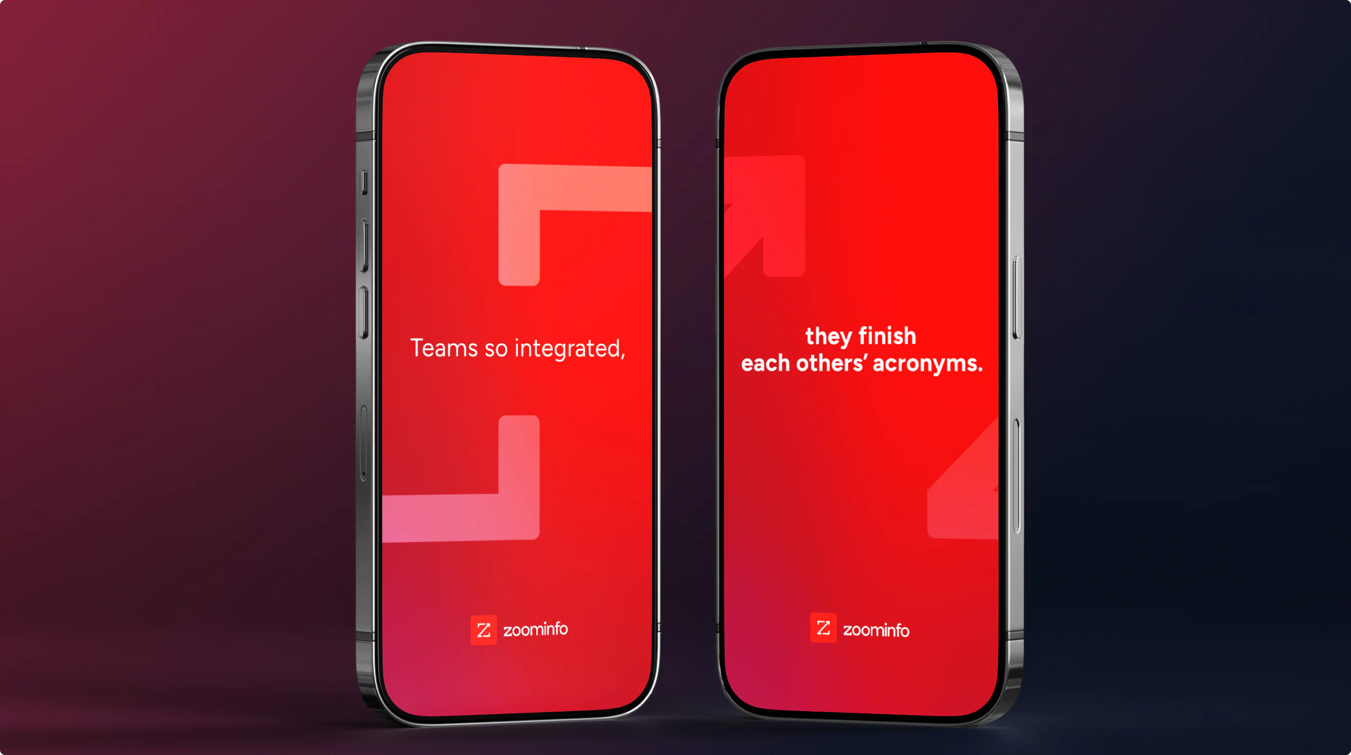 Sleek and well designed digital ads for Zoominfo as a part of the "How business goes to market" B2B campaign created by Colossus.