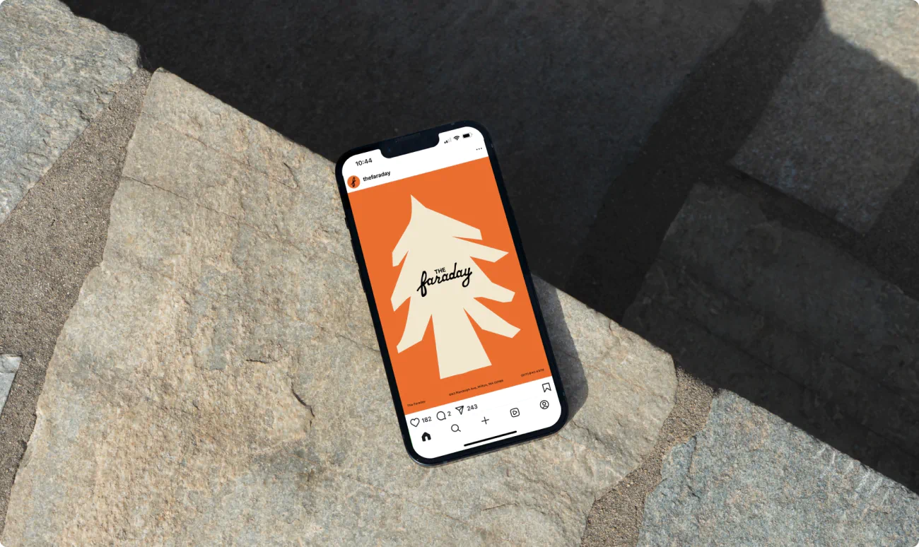 Social media and content creation for The Faraday. A part of the commercial real estate brand identity for a new development apartment building.