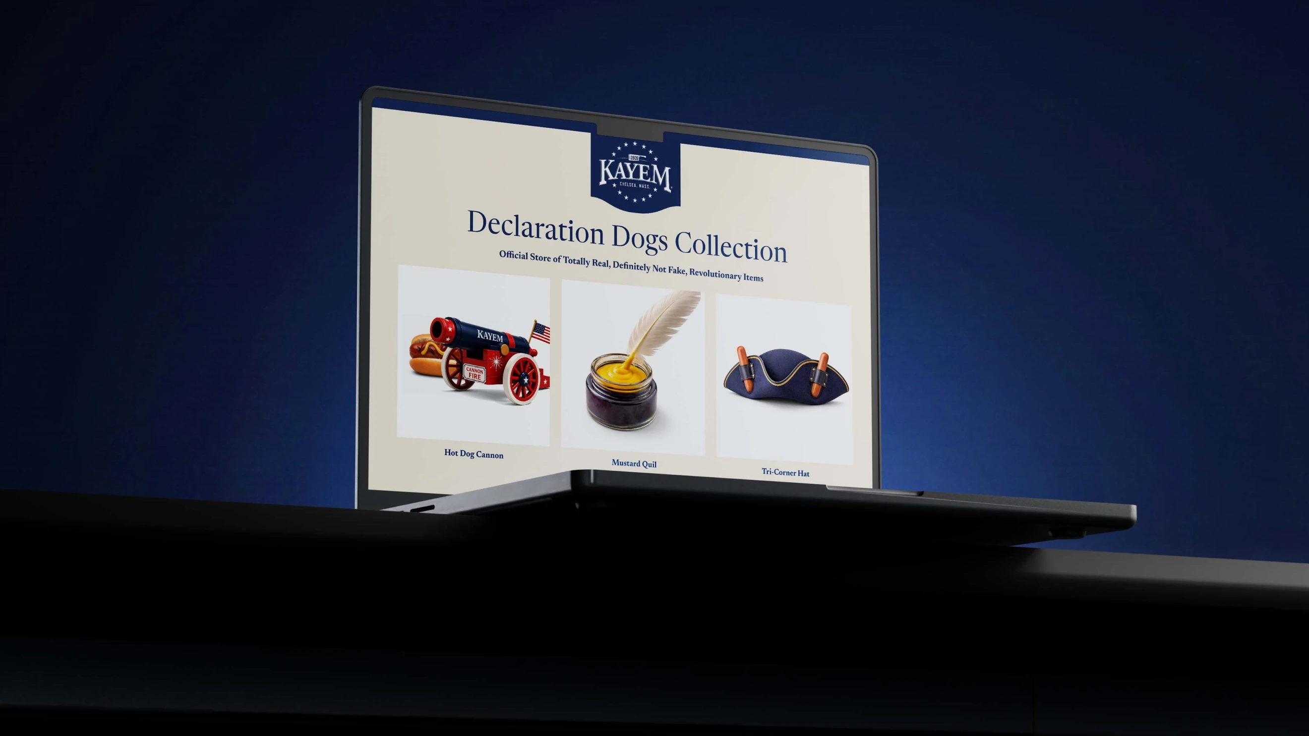 web design and site experience for Kayem's "Declaration Dogs Collection"