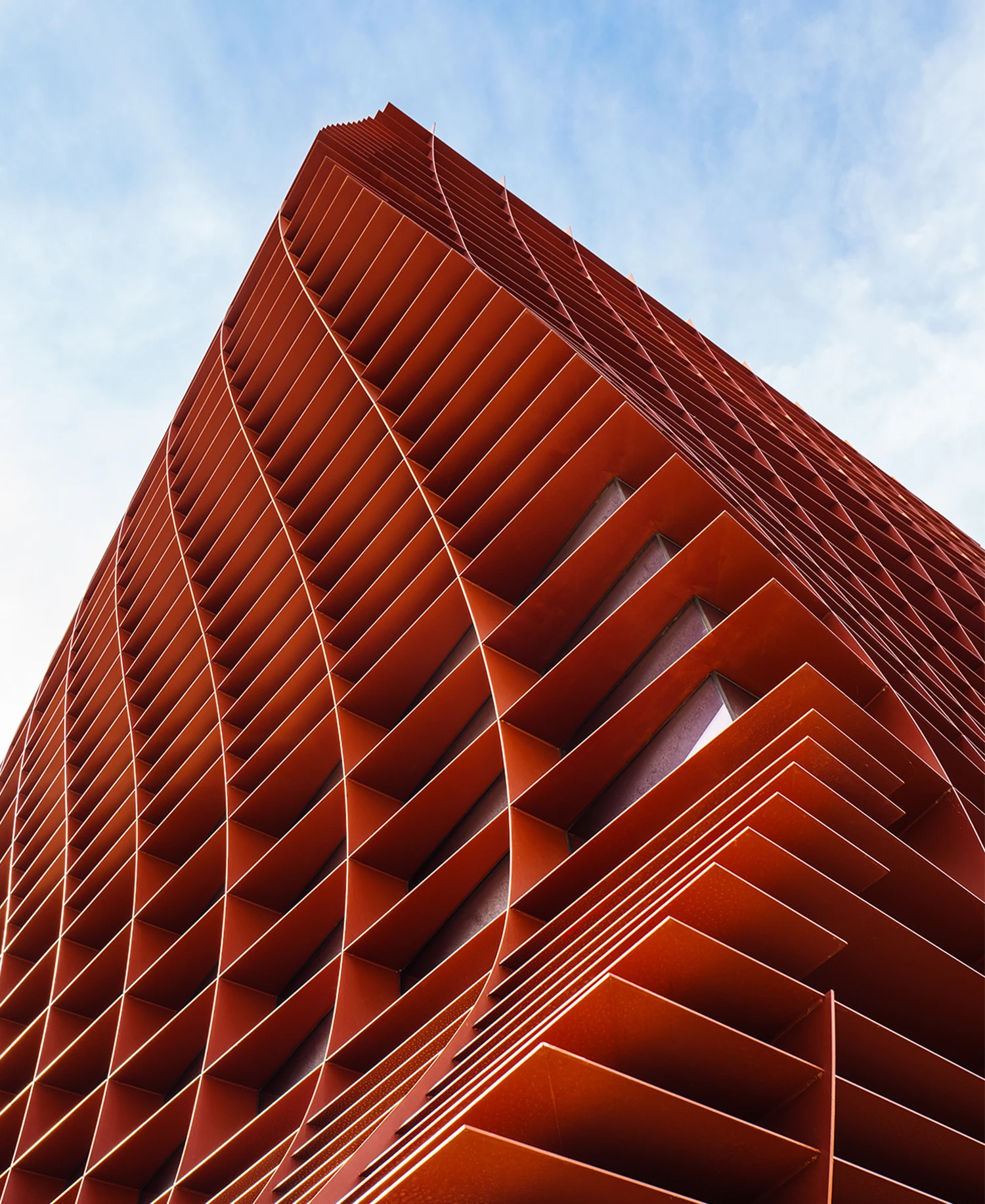 A low angle of a dramatic architectural masterpiece. A part of the new brand identity for SaaS, B2B, tech, AI brand Litera designed by Colossus.