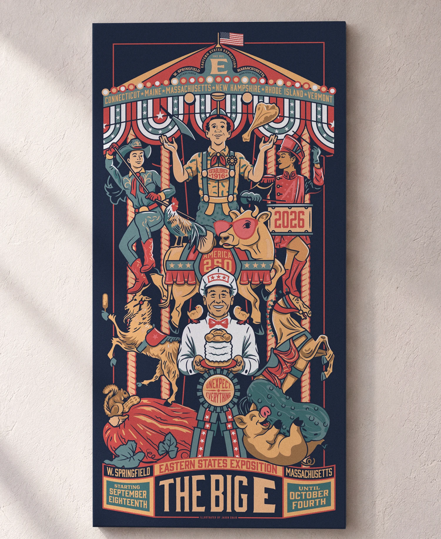 2026 Big E Poster design created by Colossus and illustrator Jason Craig. 