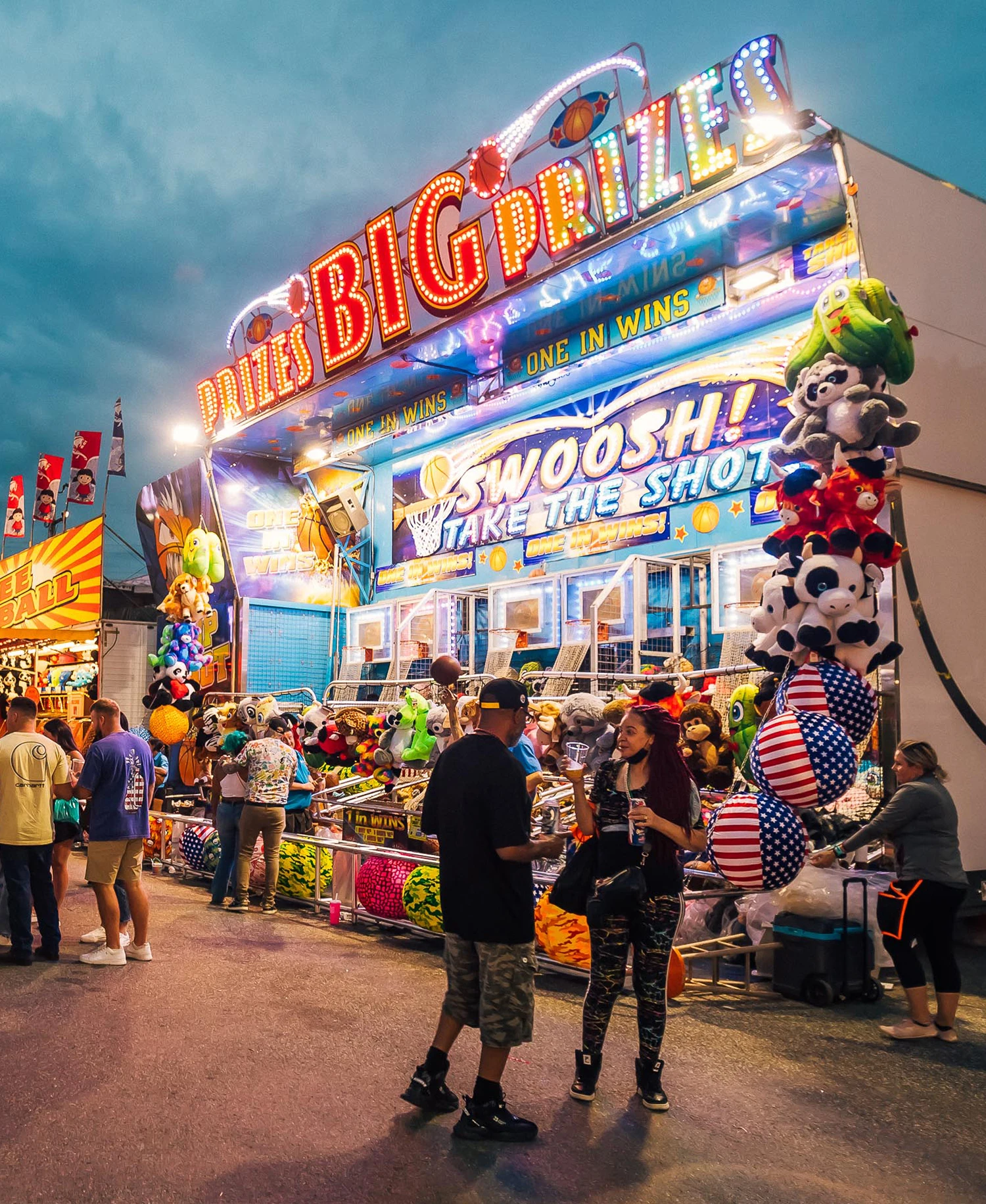 Photo of the midway at The Big E. 