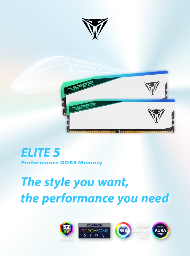 Viper Elite 5 DDR5 Memory - The style you want, the performance you need | Viper Gaming