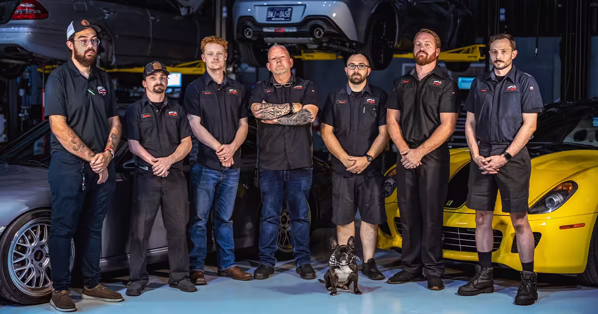 photo of the crew at Cooper's Garage