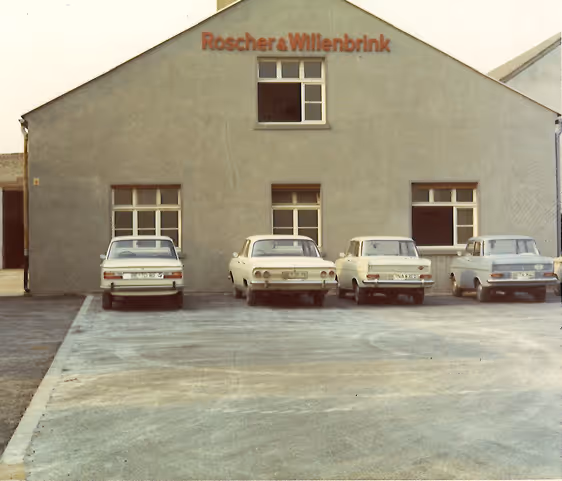 Ein Foto der Roscher Firma aus den 70ern