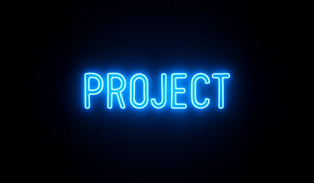 Podświetlana dekoracja LED RGB z konturem Dodge Challengera SRT zawieszona na ścianie, świecąca kolorowym światłem.
