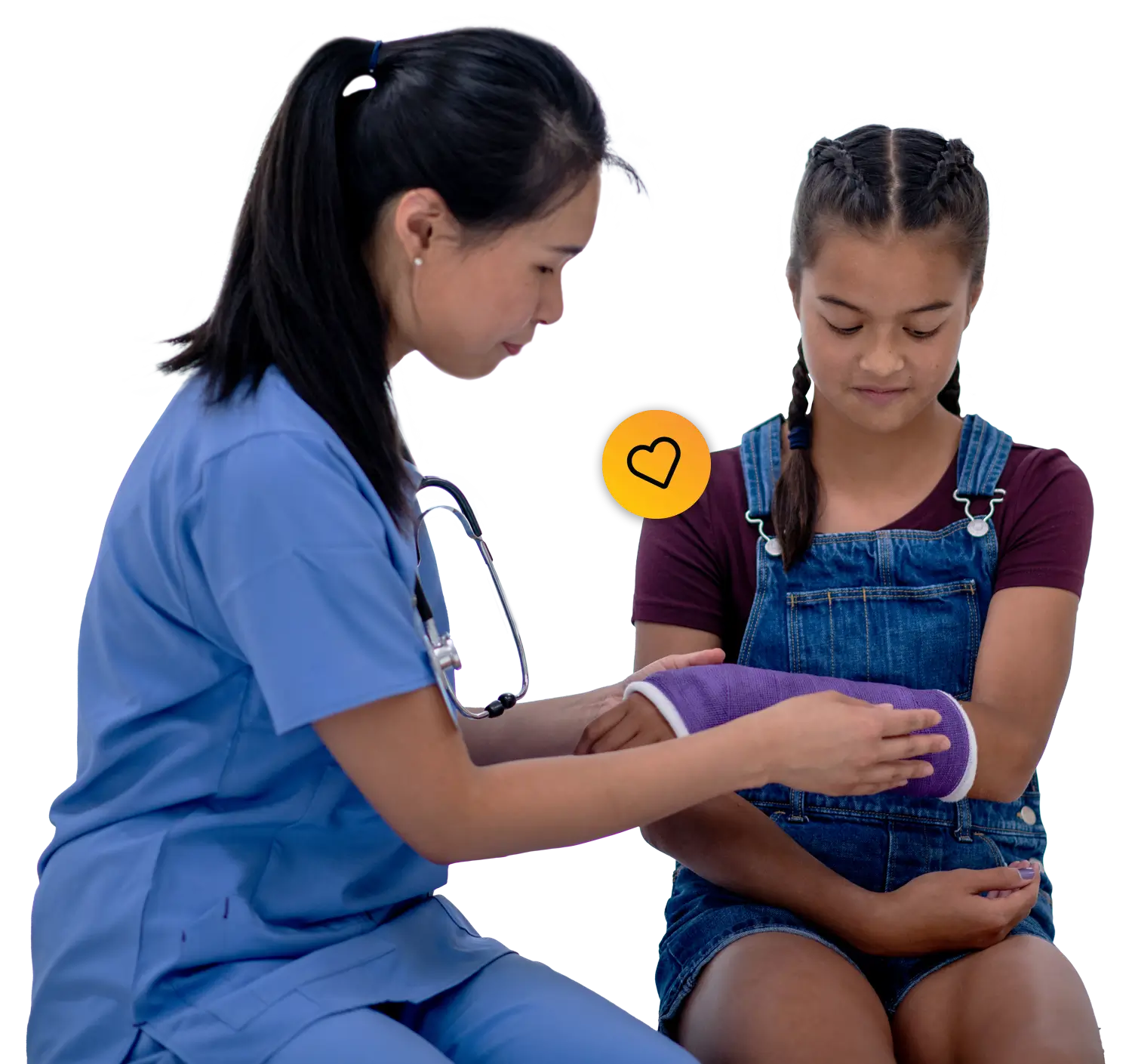 Medical image girl with broken arm.