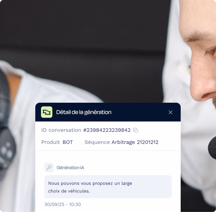 Une cliente échange avec un assistant IA pour choisir son électroménager