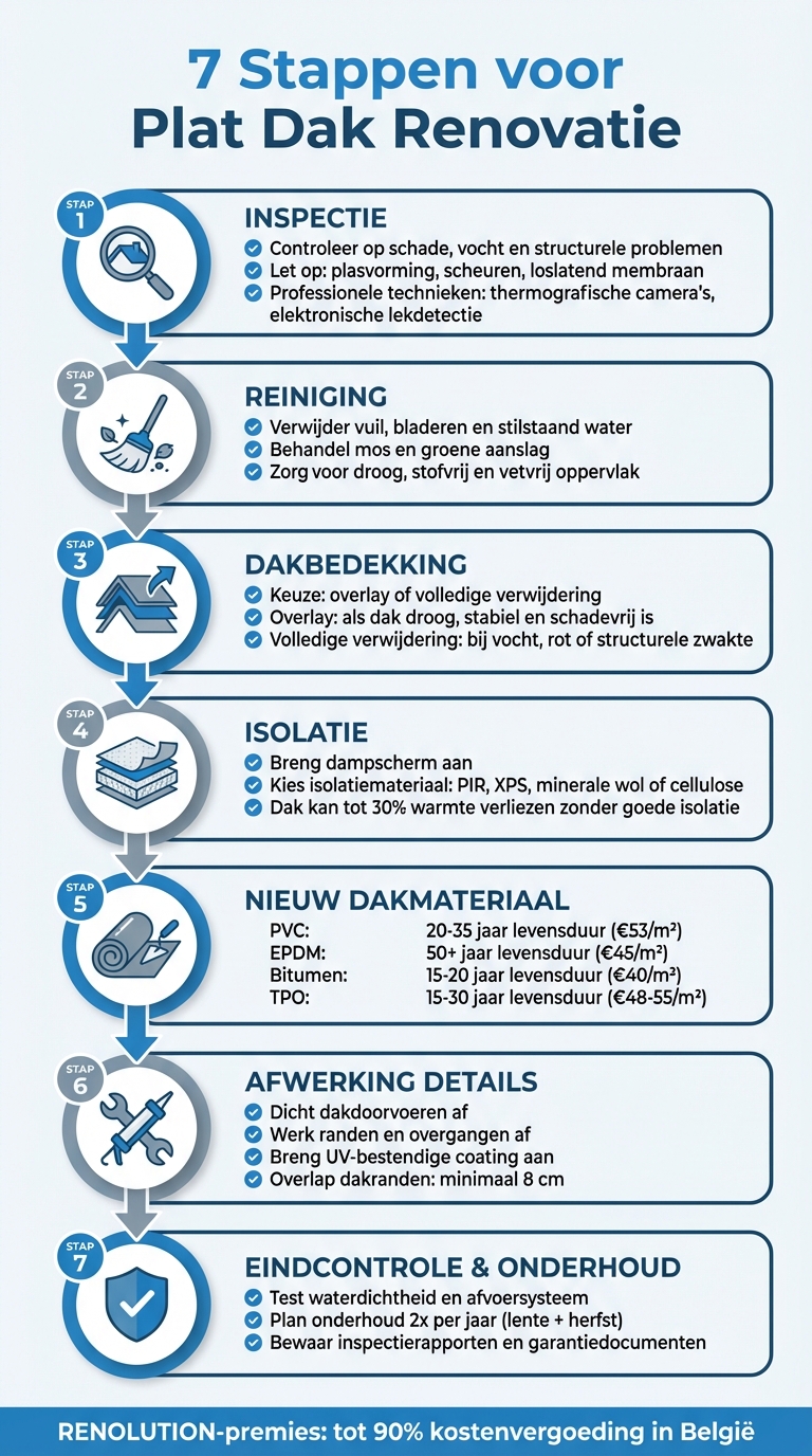 7 stappen voor succesvolle plat dak renovatie