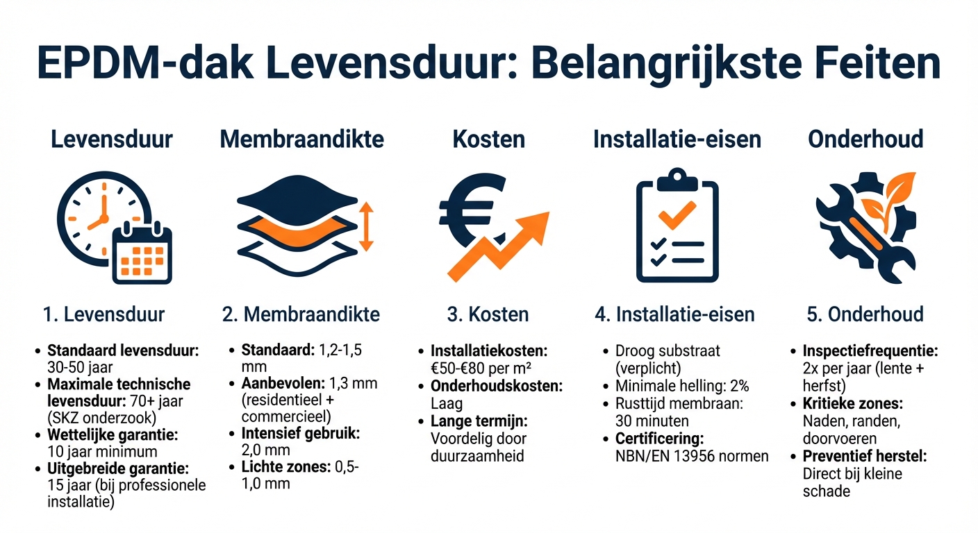 EPDM-dak levensduur en kosten overzicht voor projectontwikkelaars