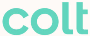 Colt brand logo in turquoise lowercase letters.