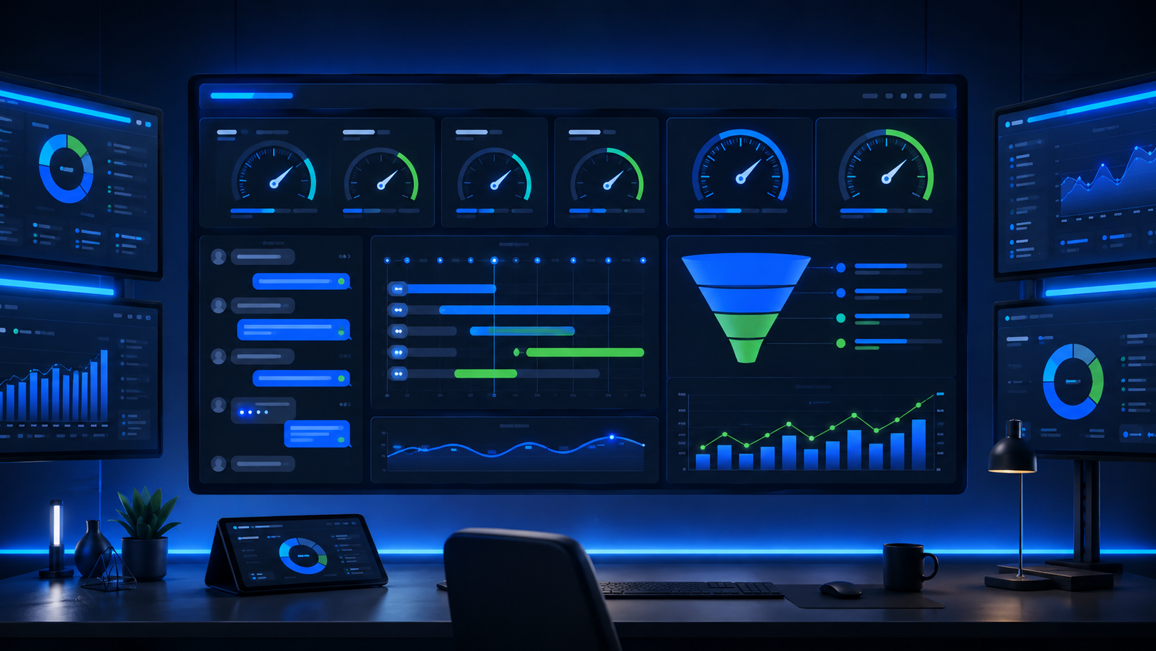 OnlyFans chatter KPI dashboard concept with response time, PPV conversion and revenue per shift.