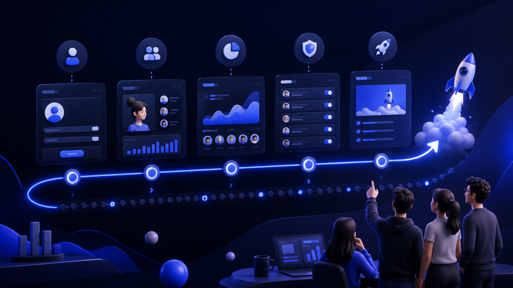 OnlyFans creator onboarding timeline for the first 30 days with setup, workflow and review phases.