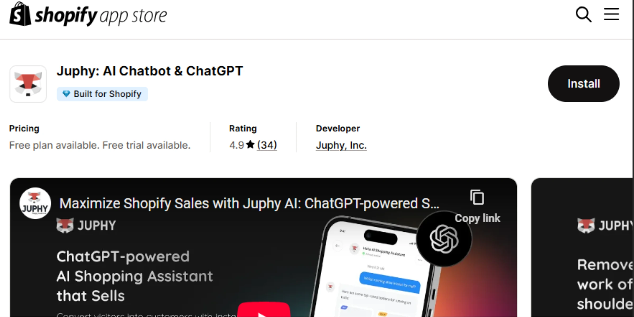home page of Juphy