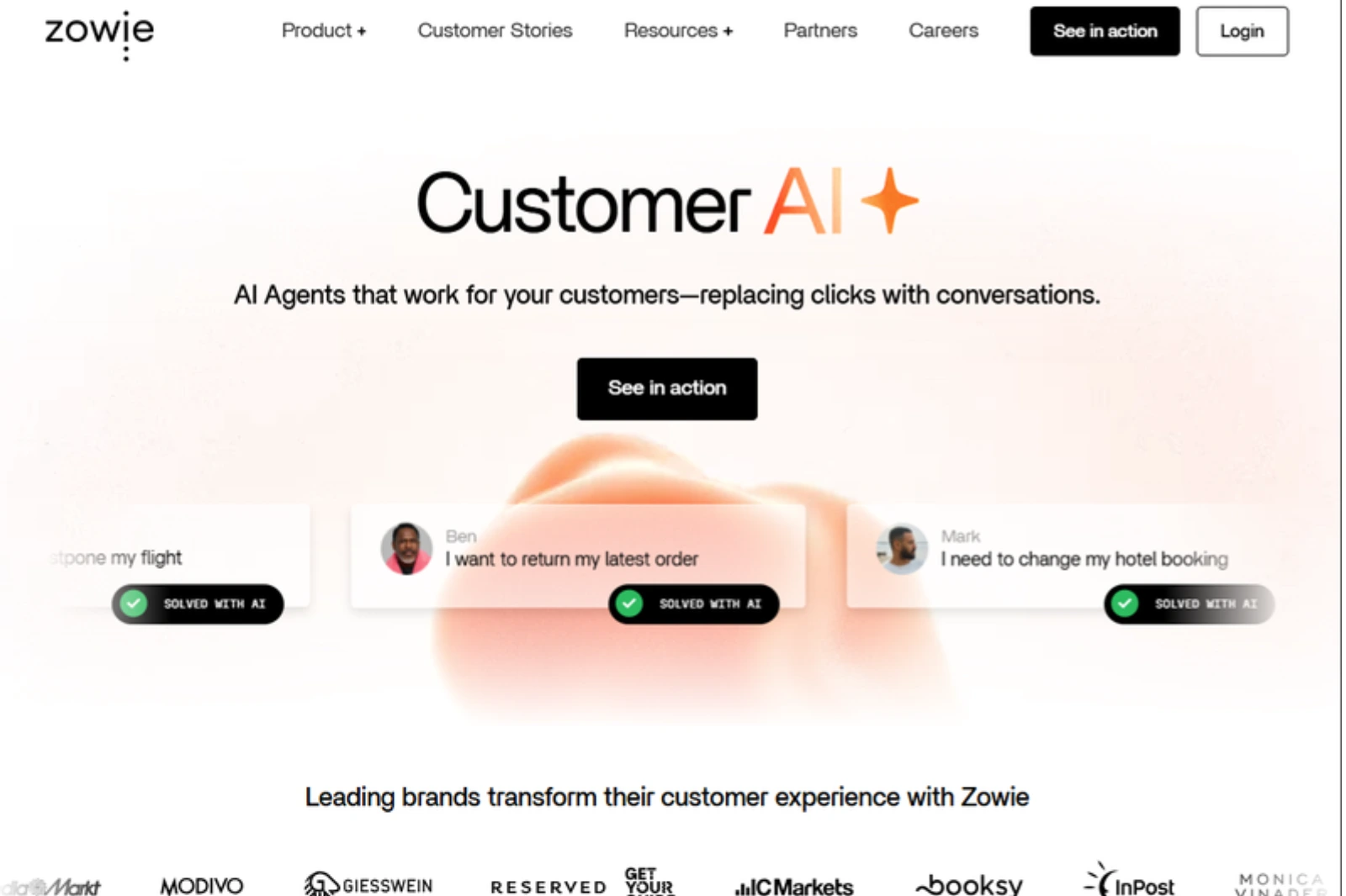 home page of Zowie
