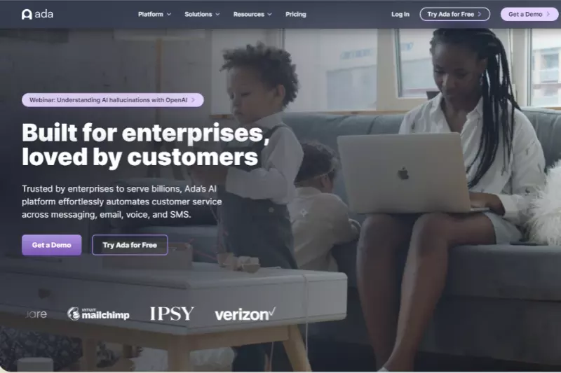 home page of Ada