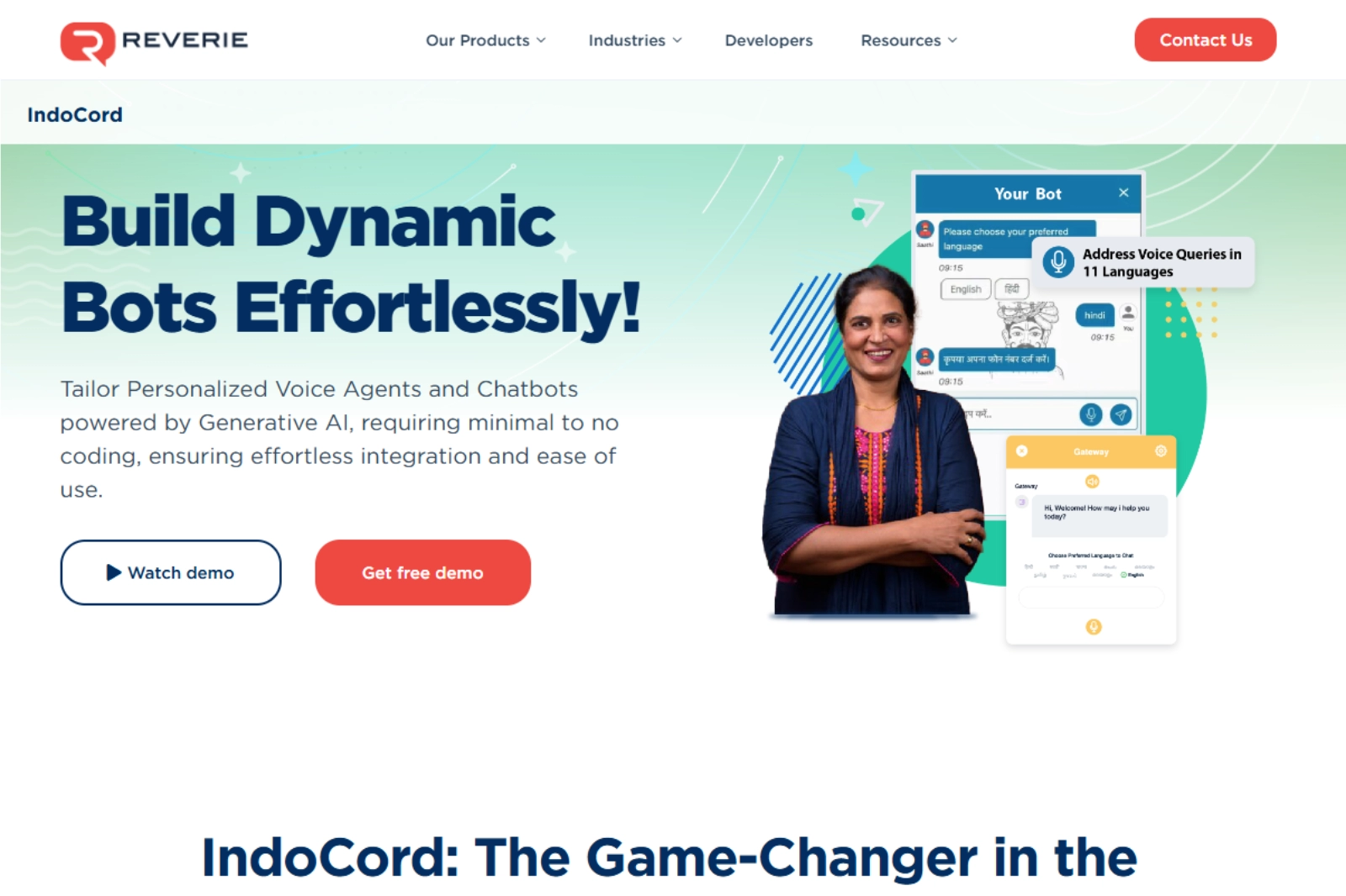 home page of Indocord